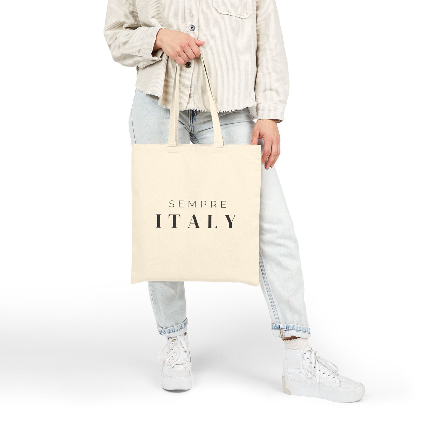 Sempre Italy Cotton Canvas Tote Bag