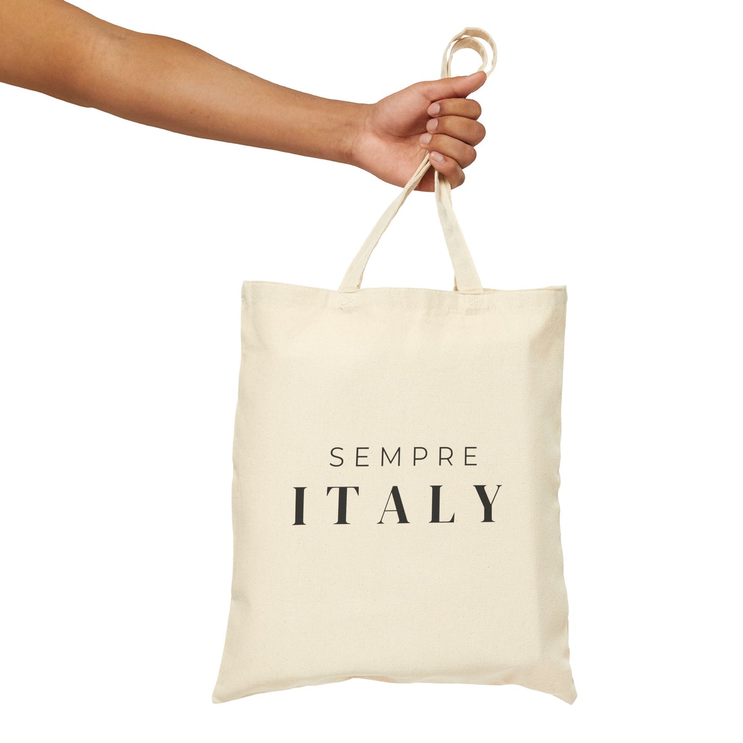 Sempre Italy Cotton Canvas Tote Bag