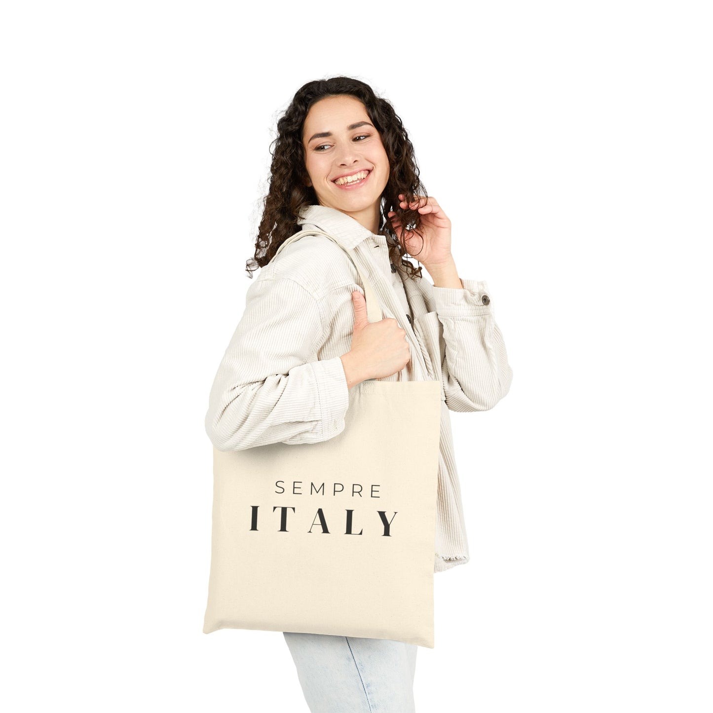 Sempre Italy Cotton Canvas Tote Bag