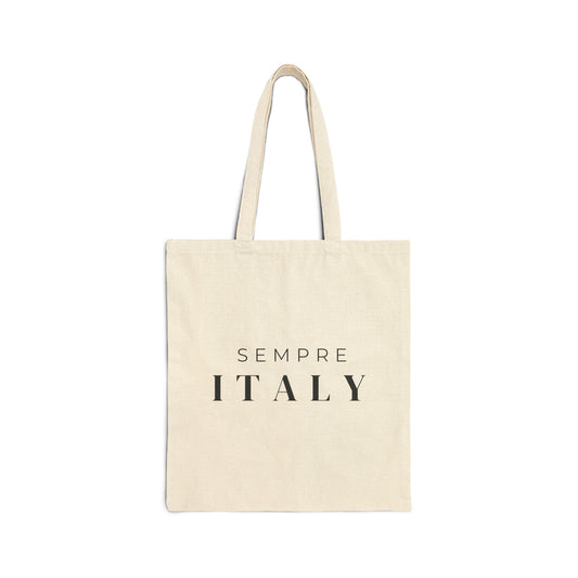 Sempre Italy Cotton Canvas Tote Bag